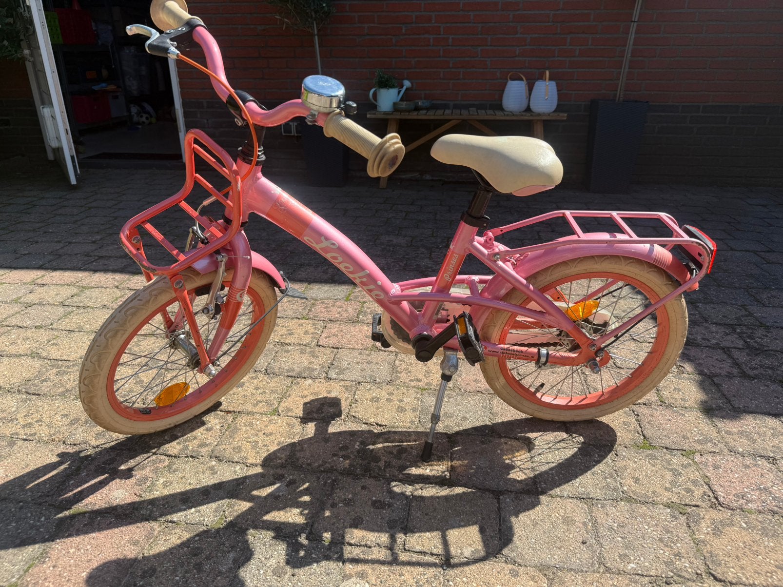 Meisjesfiets 16 inch - Loekie Prinses, Ophalen, Gebruikt, Terugtraprem, 16 tot 20 inch