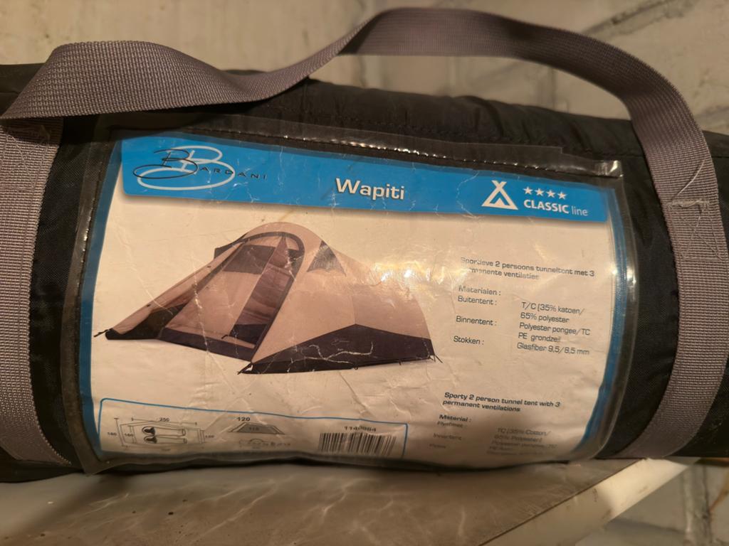 Bardani Wapiti tunneltent – incompleet / opknapper, Caravans en Kamperen, Ophalen, Gebruikt, Tot en met 2