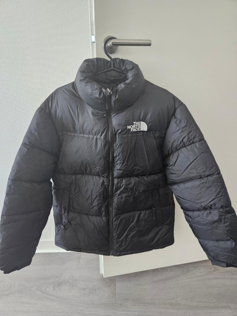 The North Face Nuptse Puffer Jas Zwart Maat M, Kleding | Heren, Jassen | Winter, Ophalen of Verzenden, Zo goed als nieuw, Zwart