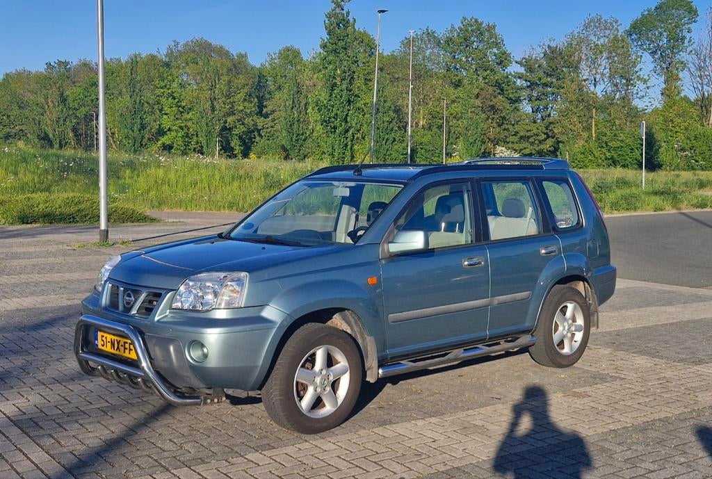 Nissan X-Trail 2.0 2004 Groen, Stof, 4 cilinders, Metallic lak, Handgeschakeld