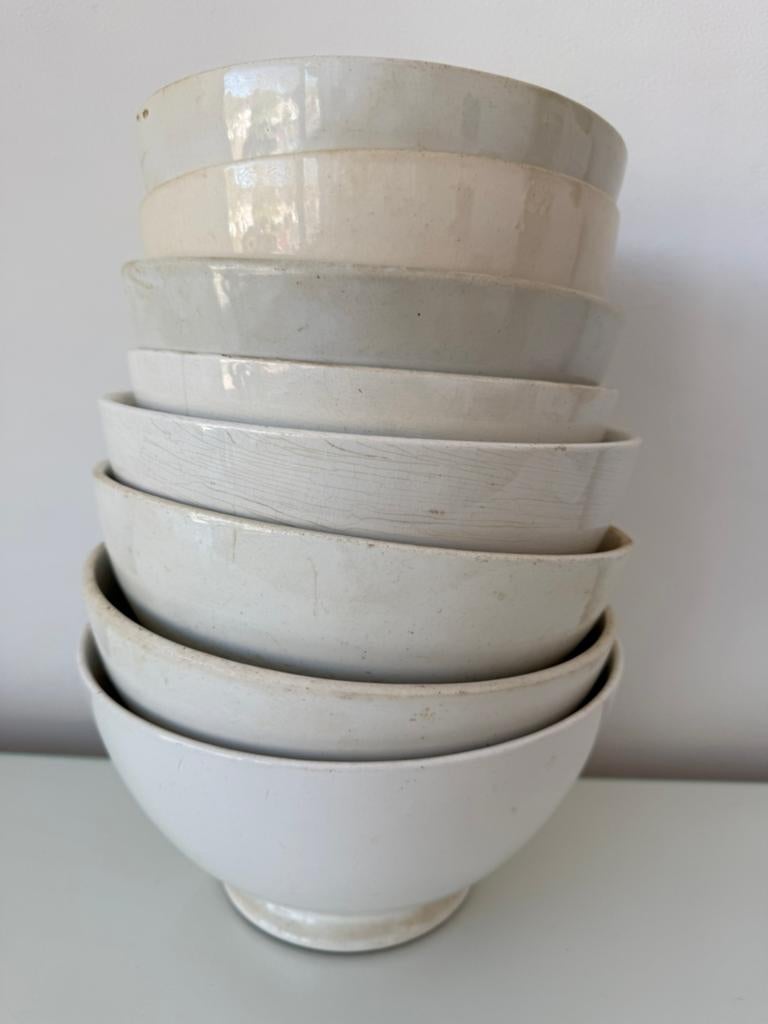 Antieke geleefde beboterde Shabby spoelkommen kom PR SC, Antiek en Kunst, Antiek | Servies los, Ophalen of Verzenden