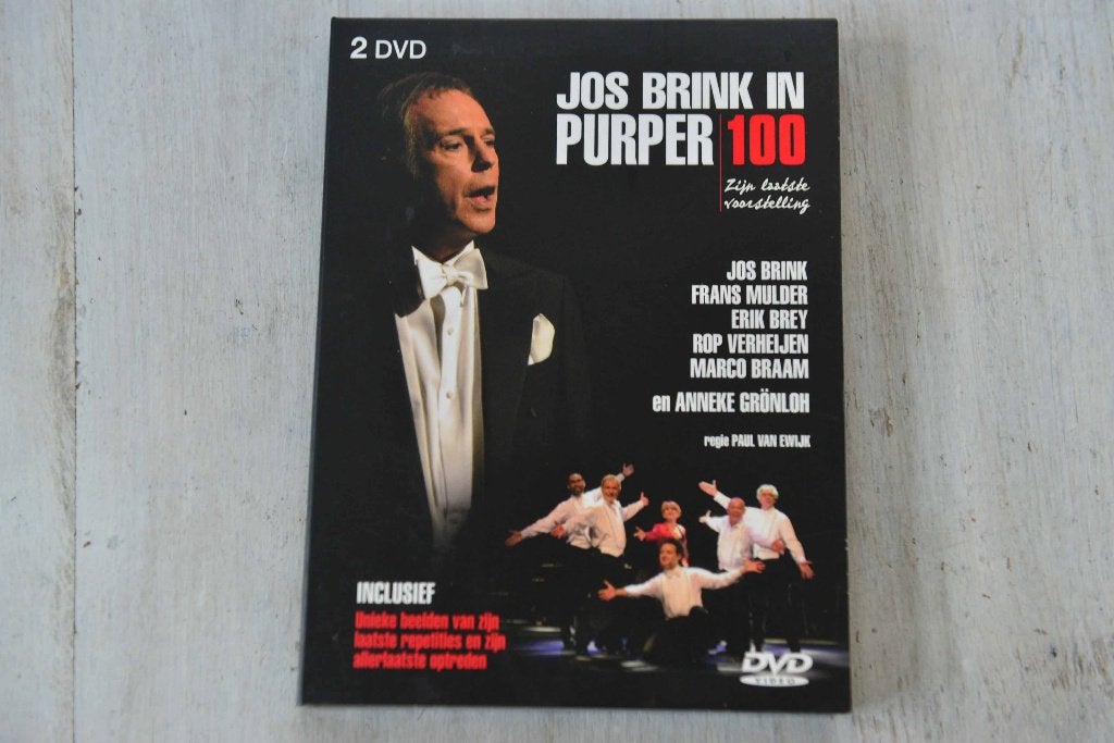 JOS BRINK in PURPER = 100 = 2DVDbox, Alle leeftijden, Verzenden, Zo goed als nieuw, Stand-up of Theatershow
