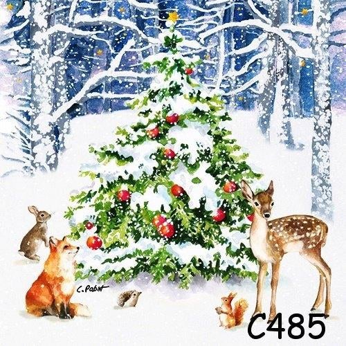 Servetten decoupage/bullet journal * Kerst C484 C485 C486, Verzenden, Nieuw