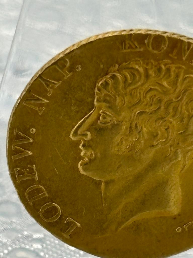 Zeldzame Gouden Dukaat 1809 Type 2 Koning Lodewijk Napoleon, Vóór koninkrijk, Losse munt, Goud, Overige waardes