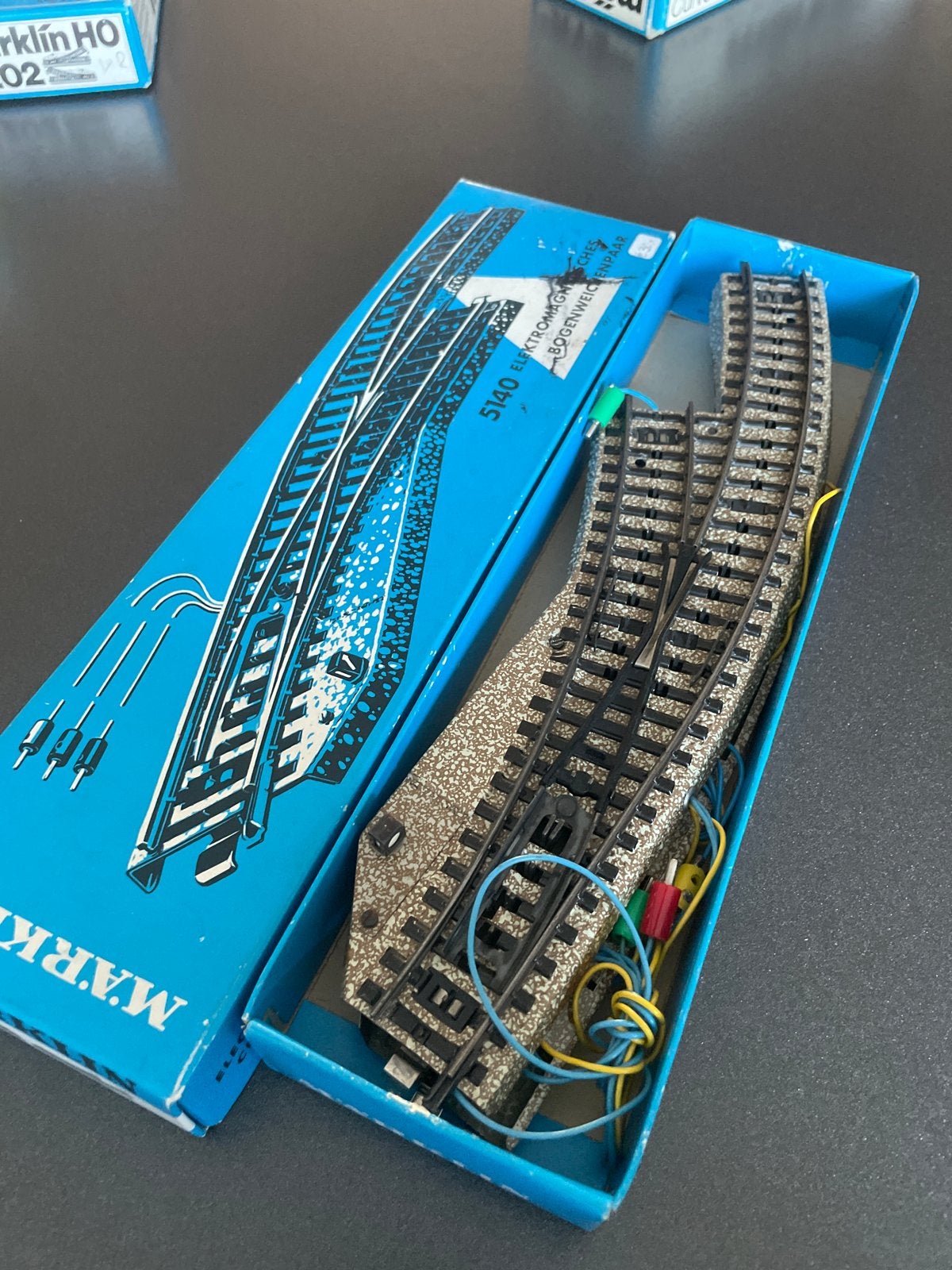 Märklin HO 5140 Elektromagnetisch Bogenweichenpaar, Wisselstroom, Gebruikt, Rails, Ophalen of Verzenden