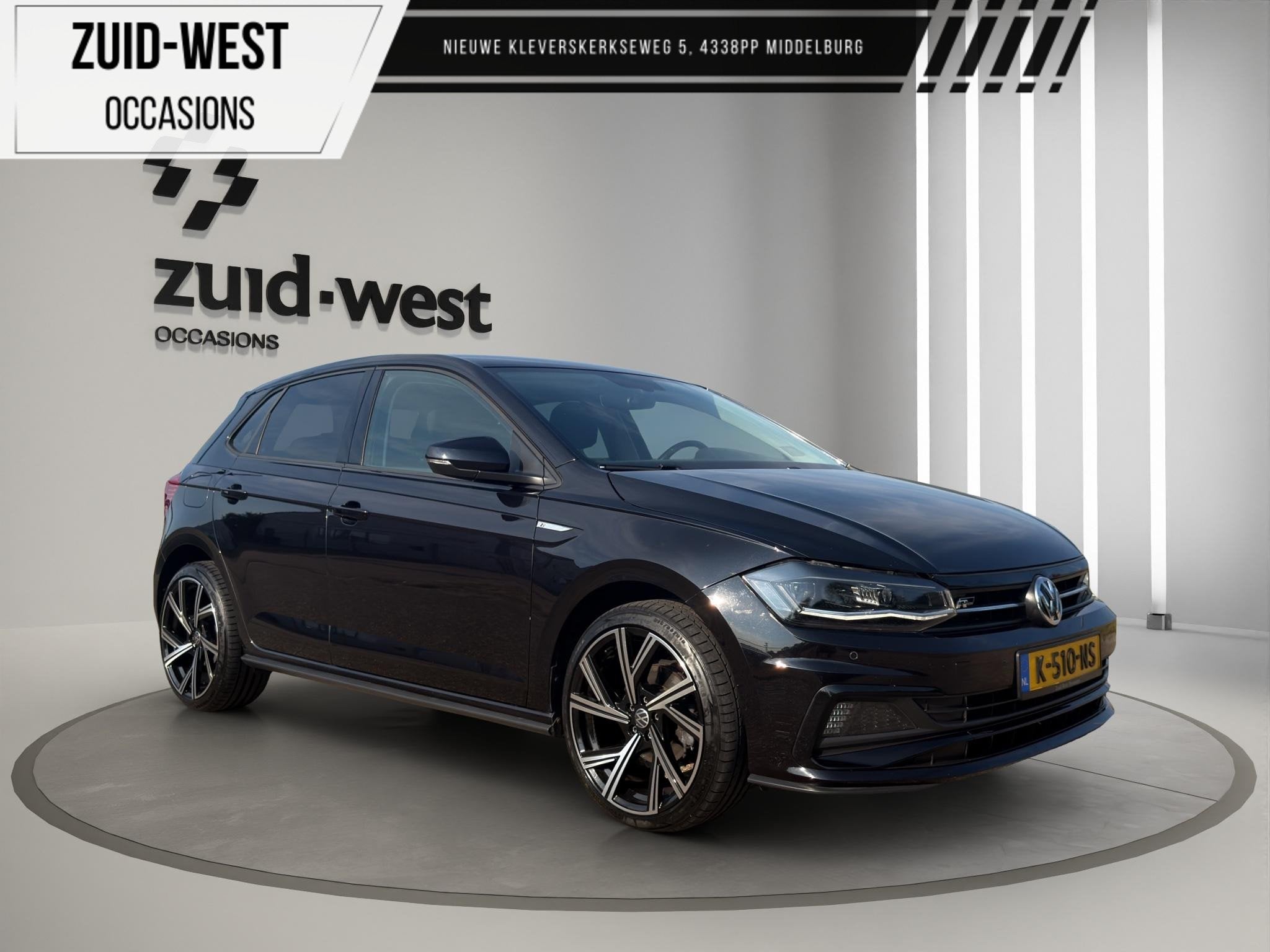 Volkswagen Polo 1.6 TDI R-Line Cruise Airco, Auto's, Voorwielaandrijving, Gebruikt, Zwart, Bedrijf