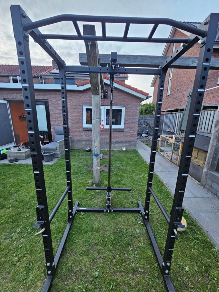 Complete Home Gym Set: Power Rack, Gewichten & Accessoires, Ophalen of Verzenden, Zo goed als nieuw, Benen, Halterschijven