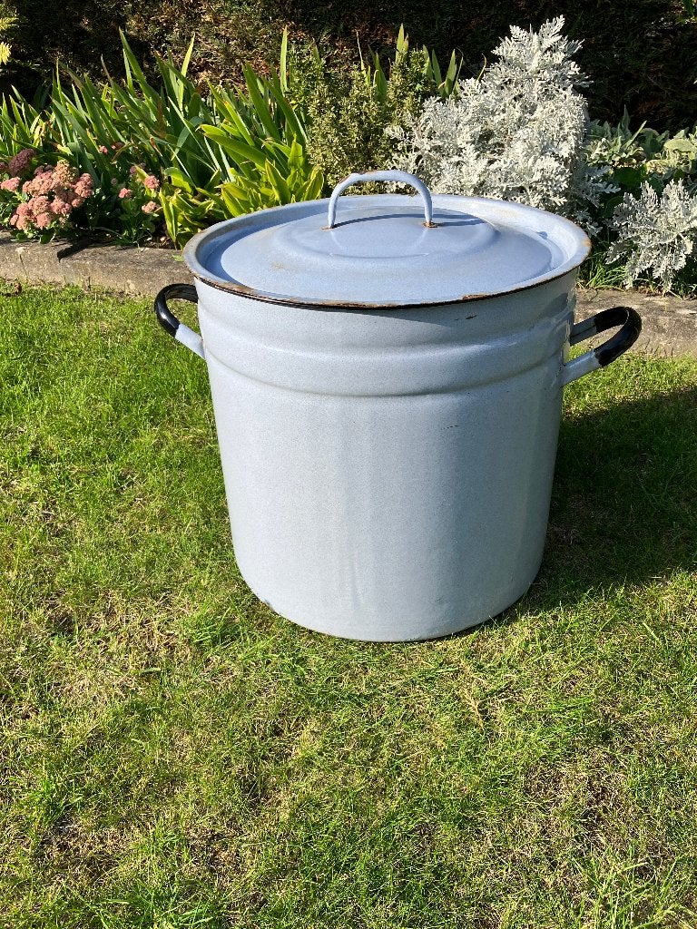 Emaille stomer – grote steriliseerketel 42cm, Antiek en Kunst, Ophalen