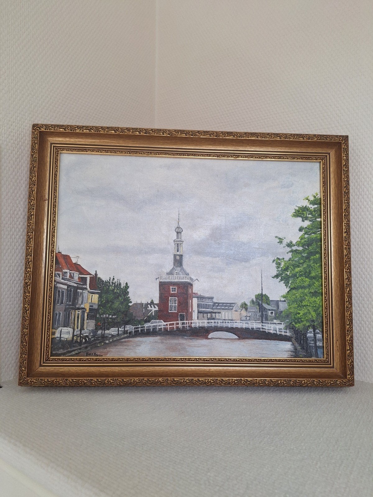 Schilderij   "ACCIJNSTOREN"   te Alkmaar//Zeer Goede Staat, Ophalen of Verzenden