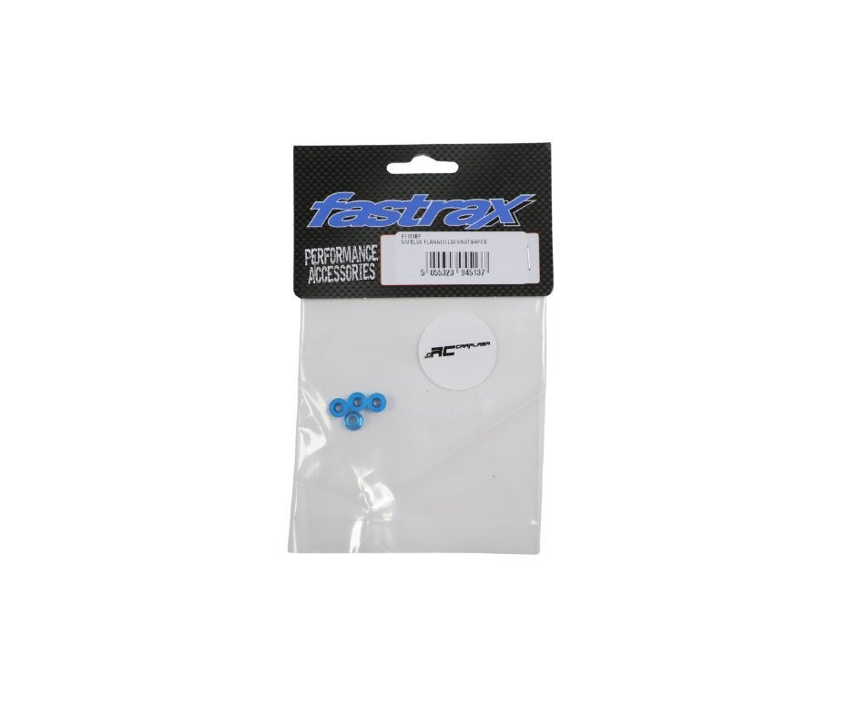 FASTRAX M3 BLUE FLANGED LOCKNUTS 4PCS FTM3BF