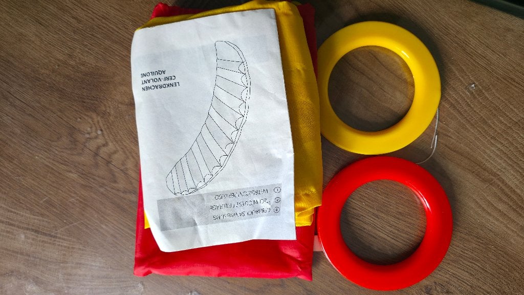 Vintage Shell matrasvlieger (parafoil / lenkmatte) compleet, Ophalen of Verzenden, Zo goed als nieuw, Gebruiksvoorwerp