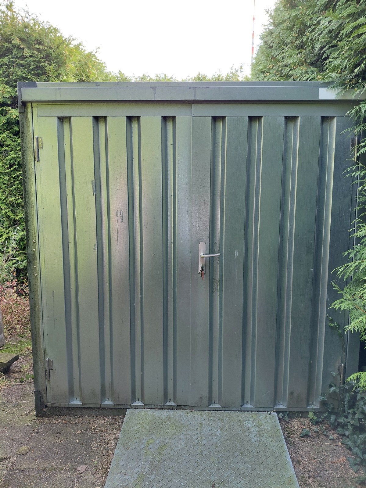 Container, demontabele zelfbouw., Ophalen, Metaal, Containerberging