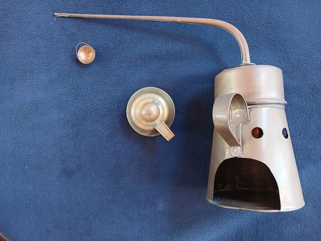 Kroepketel. compleet met Druppelvanger en Brander, Antiek en Kunst, Verzenden