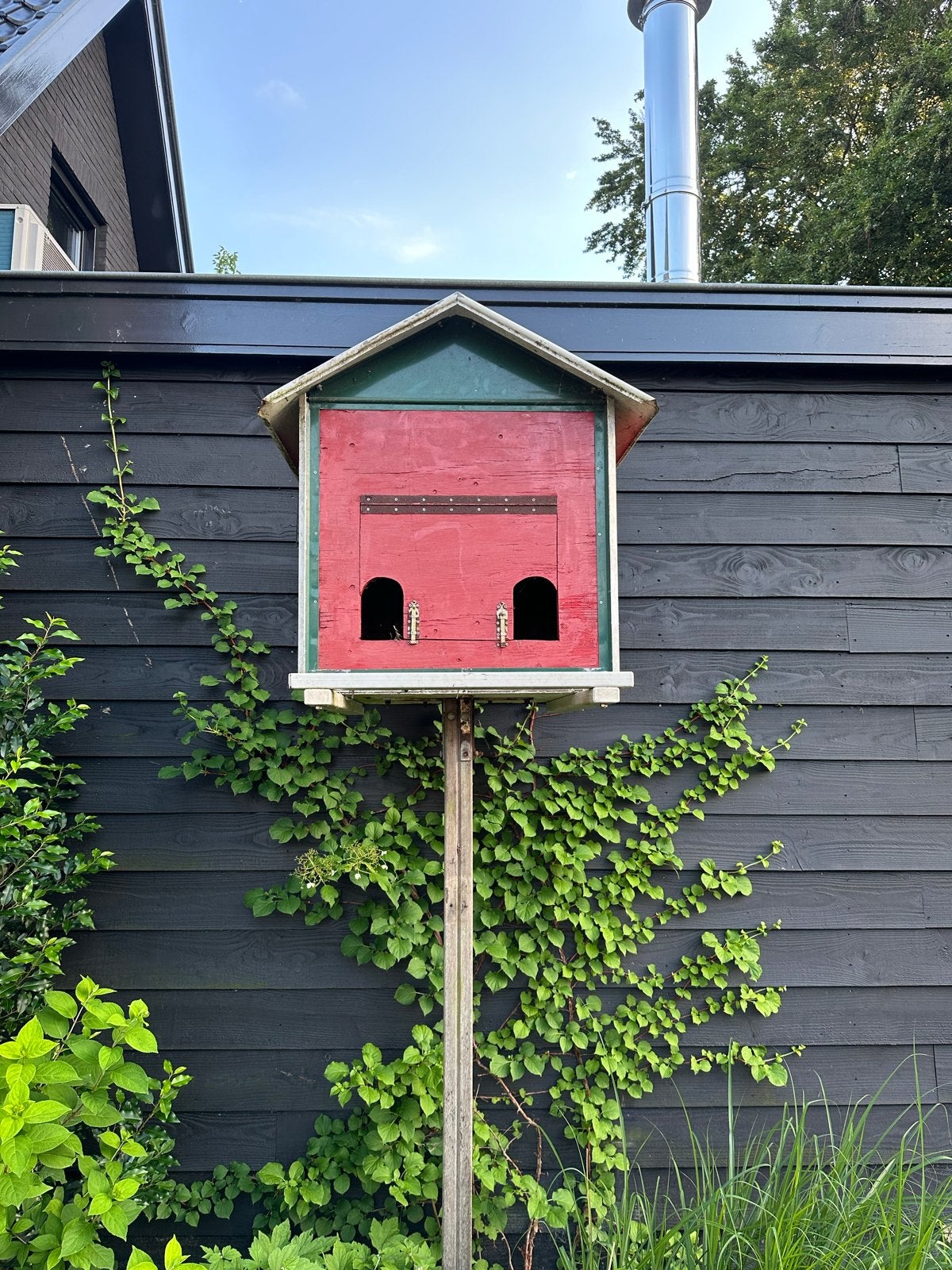 Duiventil hout rood/groen, Ophalen, Gebruikt, Hout, Overige typen
