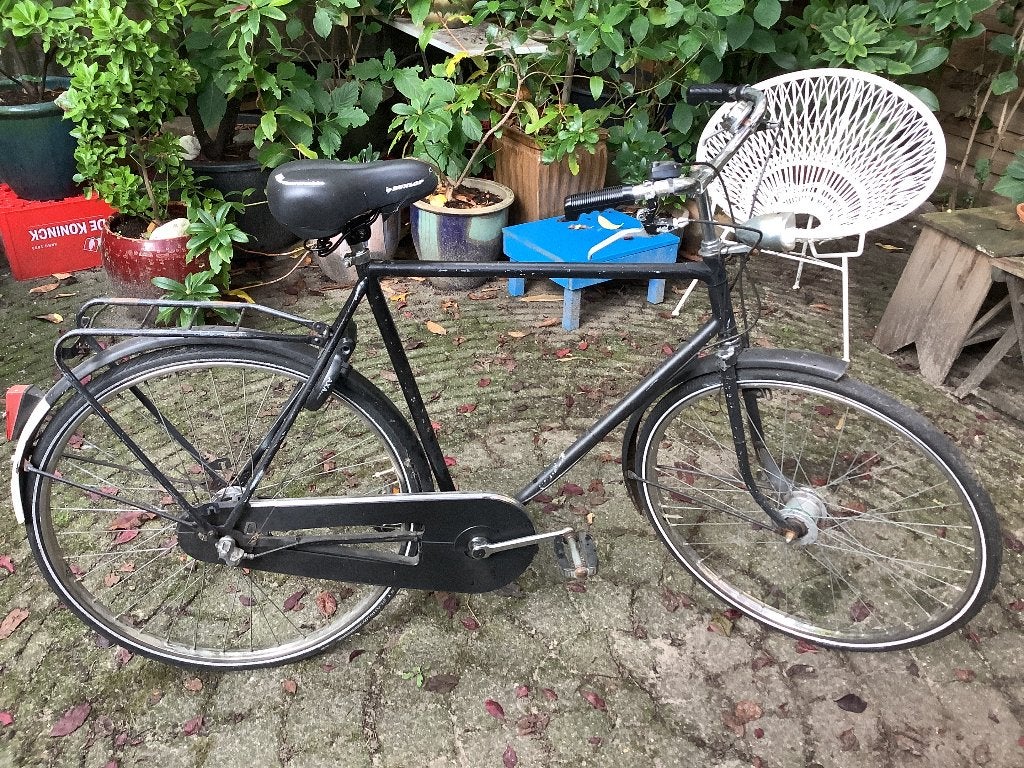 Herenfiets, Fietsen en Brommers, Gebruikt, Versnellingen, Trommelrem, Ophalen