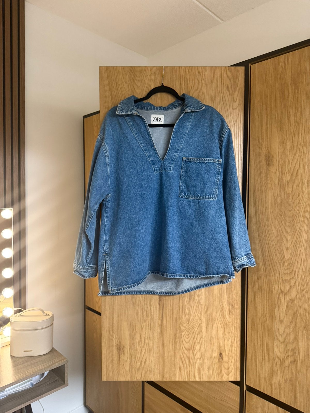 Zara spijker blous/ jasje, Ophalen, Nieuw, Maat 42/44 (L), Blauw