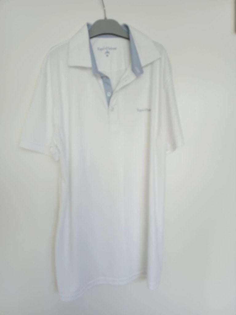 Paardrijpolo wit mt M Equi-thème, Dieren en Toebehoren, Dressuur, Ophalen of Verzenden, Zo goed als nieuw, Ademend