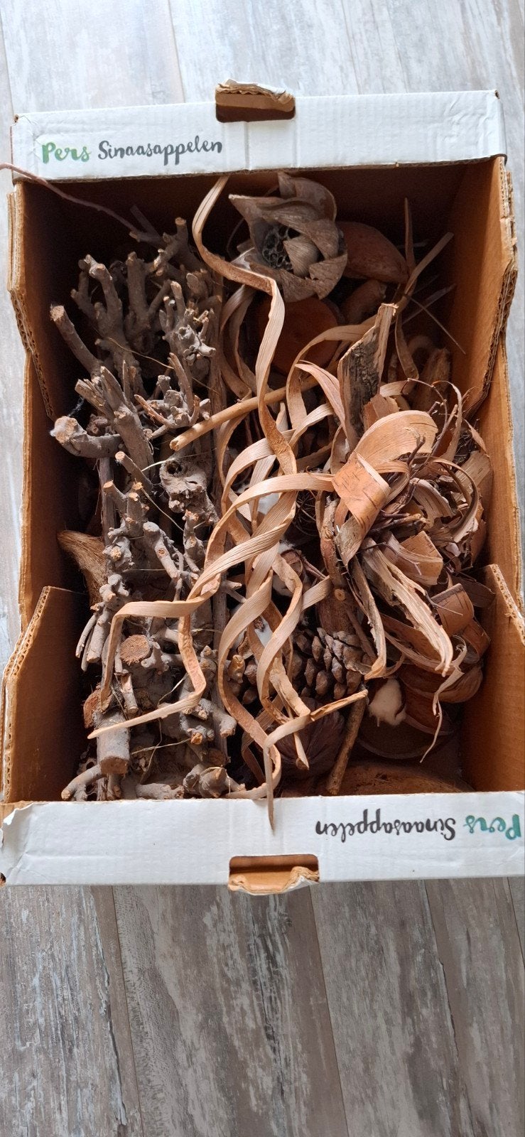 diverse natuurlijke decoratiematerialen, Ophalen, Gebruikt, Landelijk, Natuurlijk materiaal