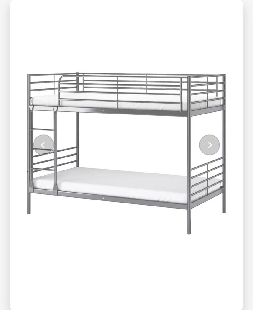 IKEA Svarta stapelbed 90x200 inclusief 1 matras., Ophalen, Gebruikt, 90 cm, Tweepersoons