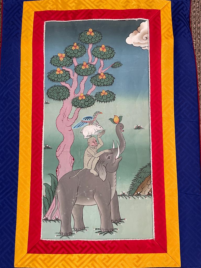 Set van 2 Thangka's uit Bhutan, Ophalen of Verzenden