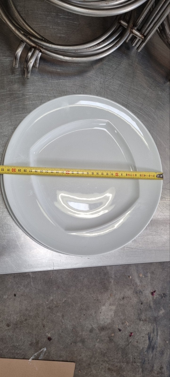 Wit rond bord - 32 cm, Ophalen, Zo goed als nieuw, Bord(en), Overige stijlen