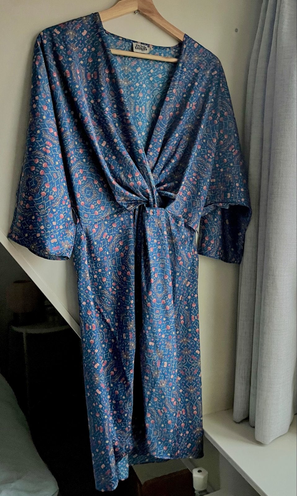Twist & Tango jurk met bloemenprint vintage, Blauw, Ophalen of Verzenden, Zo goed als nieuw, Maat 36 (S)