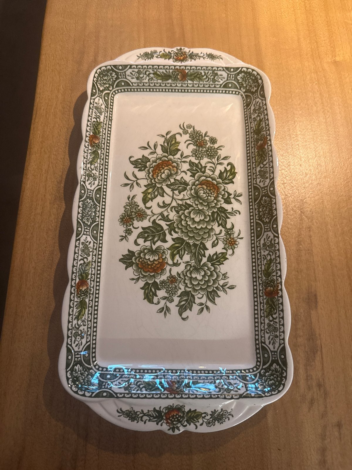 Vintage Ridgway Staffordshire serveerschaal bloemmotief, Ophalen of Verzenden