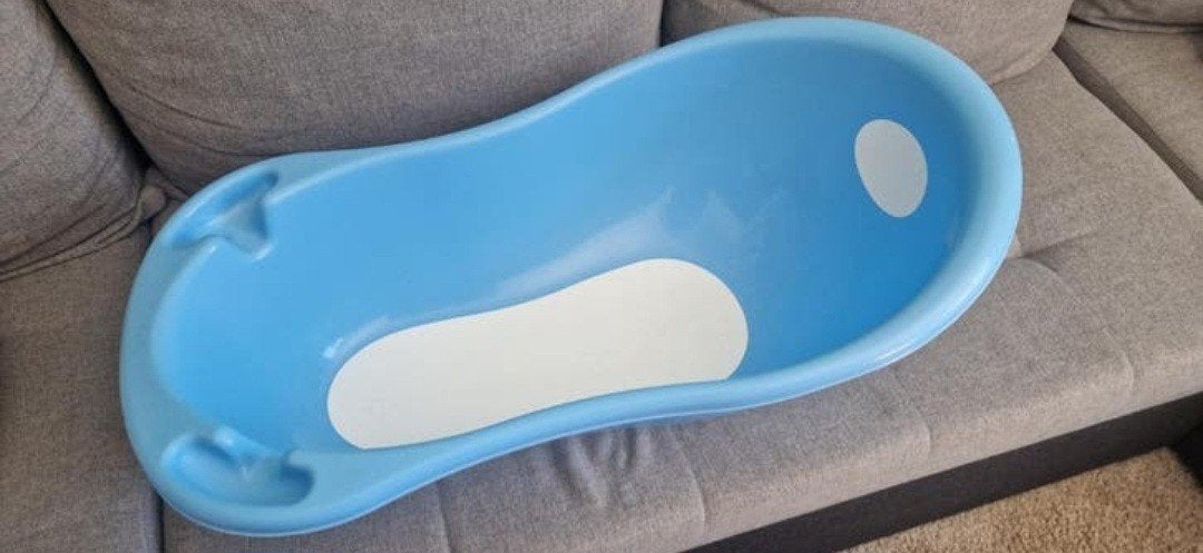 Babybadje blauw zonder standaard, Kinderen en Baby's, Badjes en Verzorging, Ophalen, Gebruikt, Badje, Overige merken