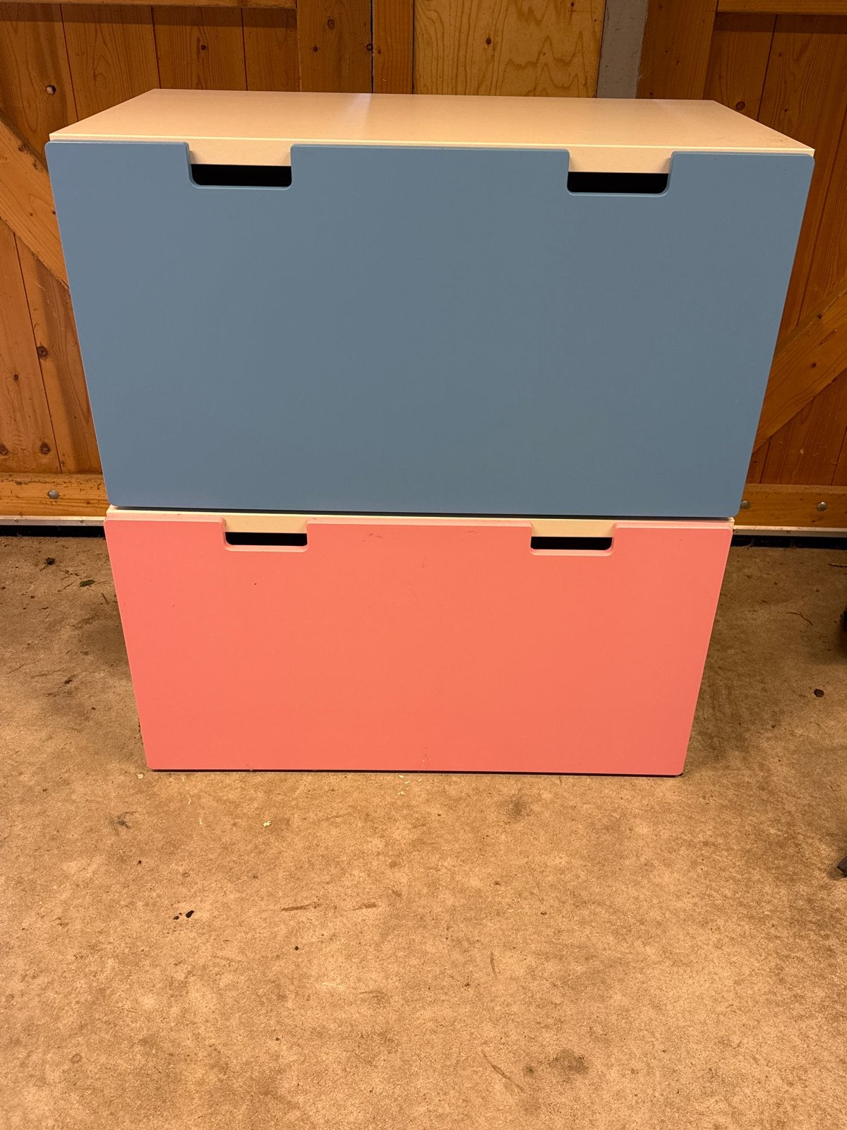 IKEA SMÅSTAD / STUVA opbergbanken met laden (blauw/roze), Gebruikt, Kast, 50 tot 70 cm, 75 tot 100 cm