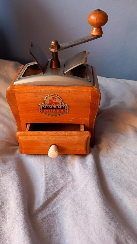 Vintage Zassenhaus Koffiemolen - Houten Handmolen, Antiek en Kunst, Antiek | Keukenbenodigdheden, Ophalen of Verzenden