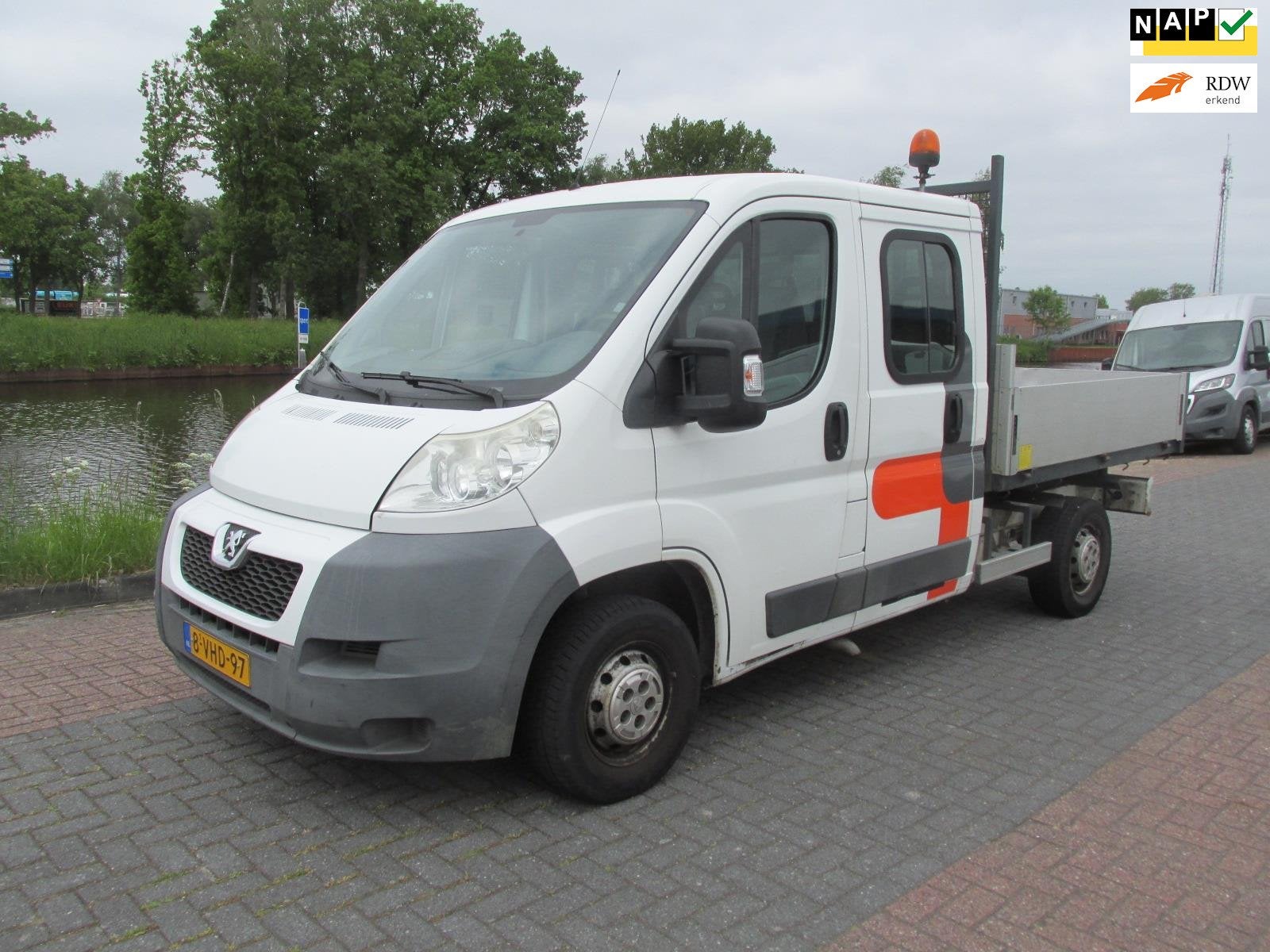 Peugeot Boxer 333 2.2 HDI L2 dubbele cabine Kipper open laad, Auto's, Gebruikt, 4 cilinders, Wit, Origineel Nederlands