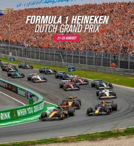 F1 Dutch GP –Arena Grandstand 3–za + zo zitplaats € 500, Eén persoon