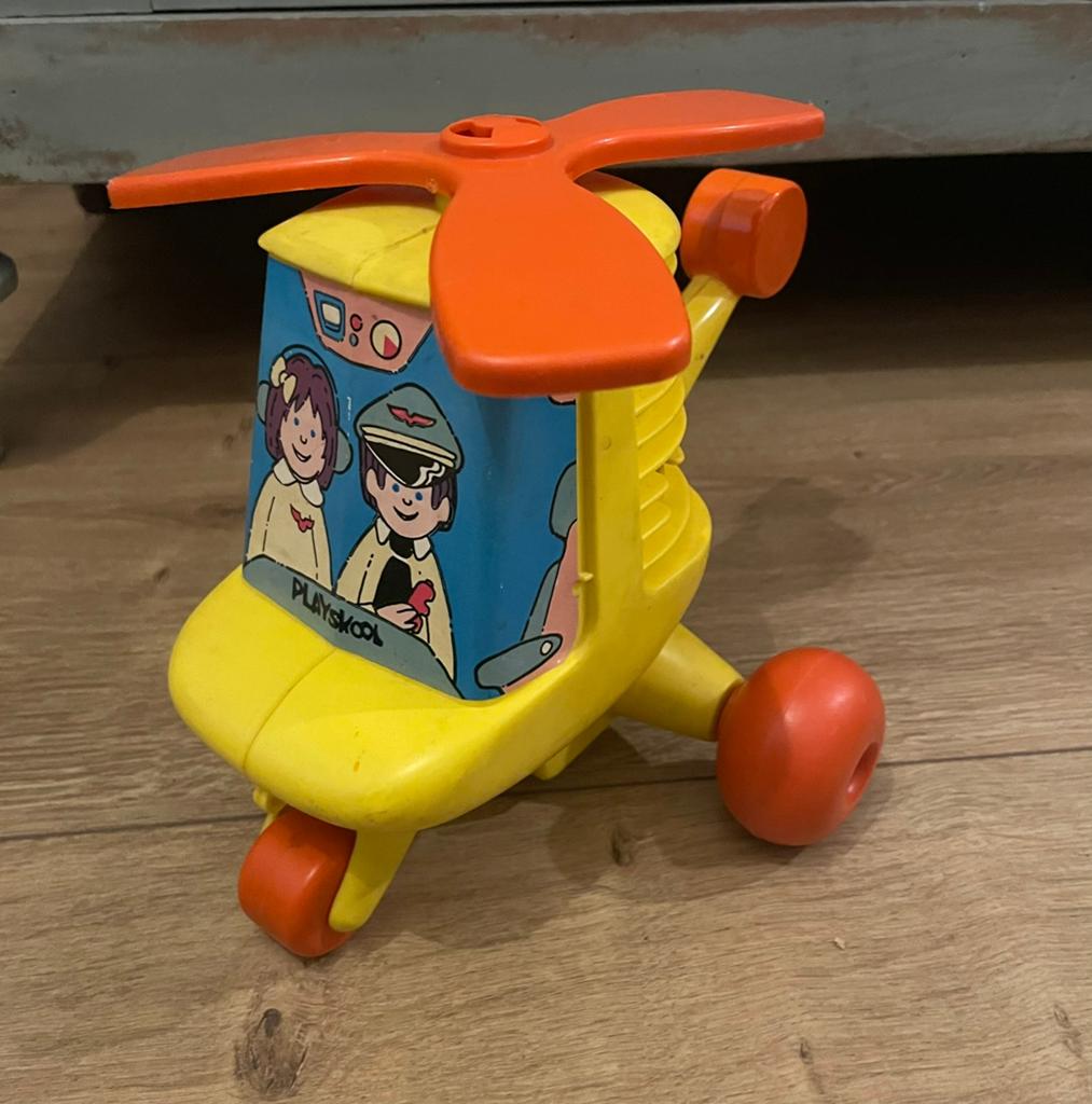 Playskool helikopter trekdier vintage, Ophalen of Verzenden, Zo goed als nieuw, Jongen of Meisje