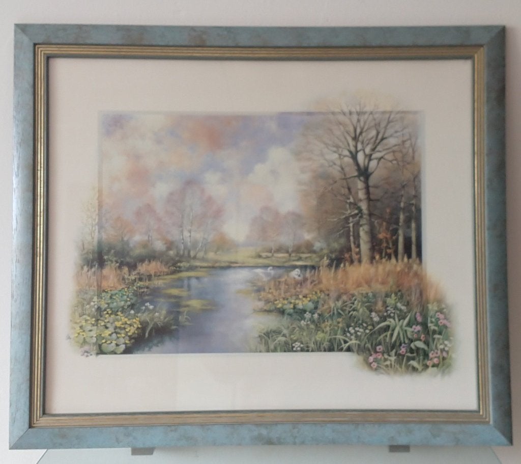 zeefdruk Spring has started, van Peter Motz, volgnr 15, Antiek en Kunst, Kunst | Litho's en Zeefdrukken, Ingelijst, Ophalen of Verzenden