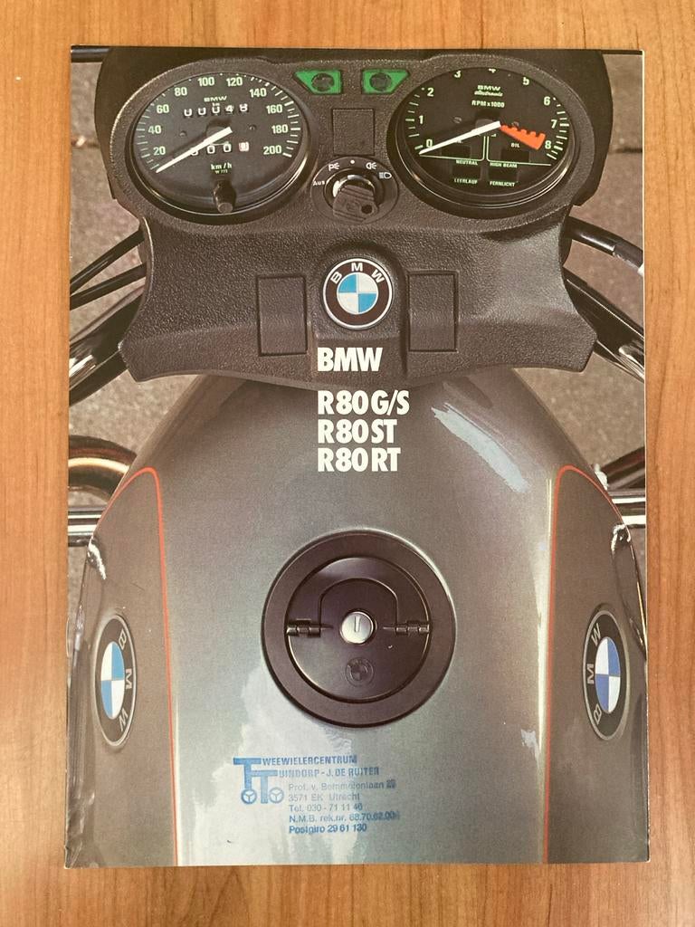 BMW R80 G/S, R80 ST, R80 RT Brochure, Ophalen of Verzenden, Zo goed als nieuw, Merk of Model