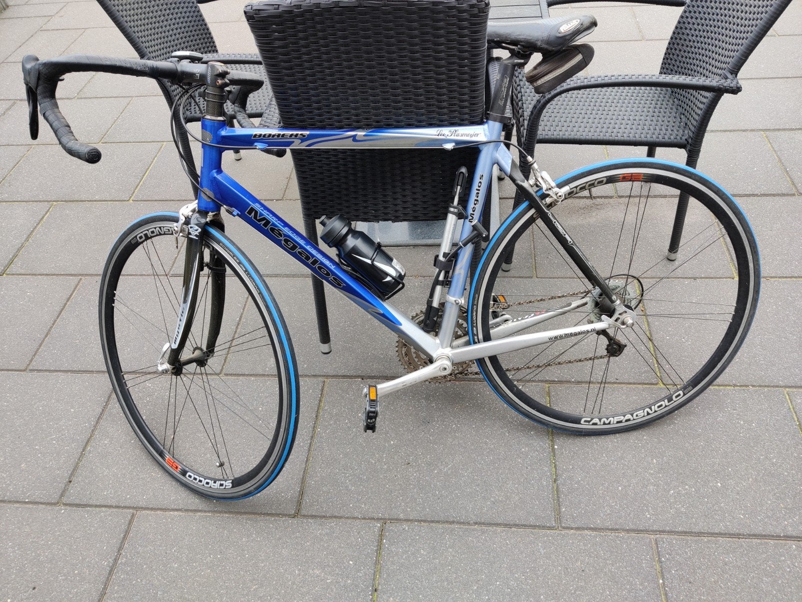 Megalos racefiets met Campagnolo Record onderdelen, Ophalen of Verzenden