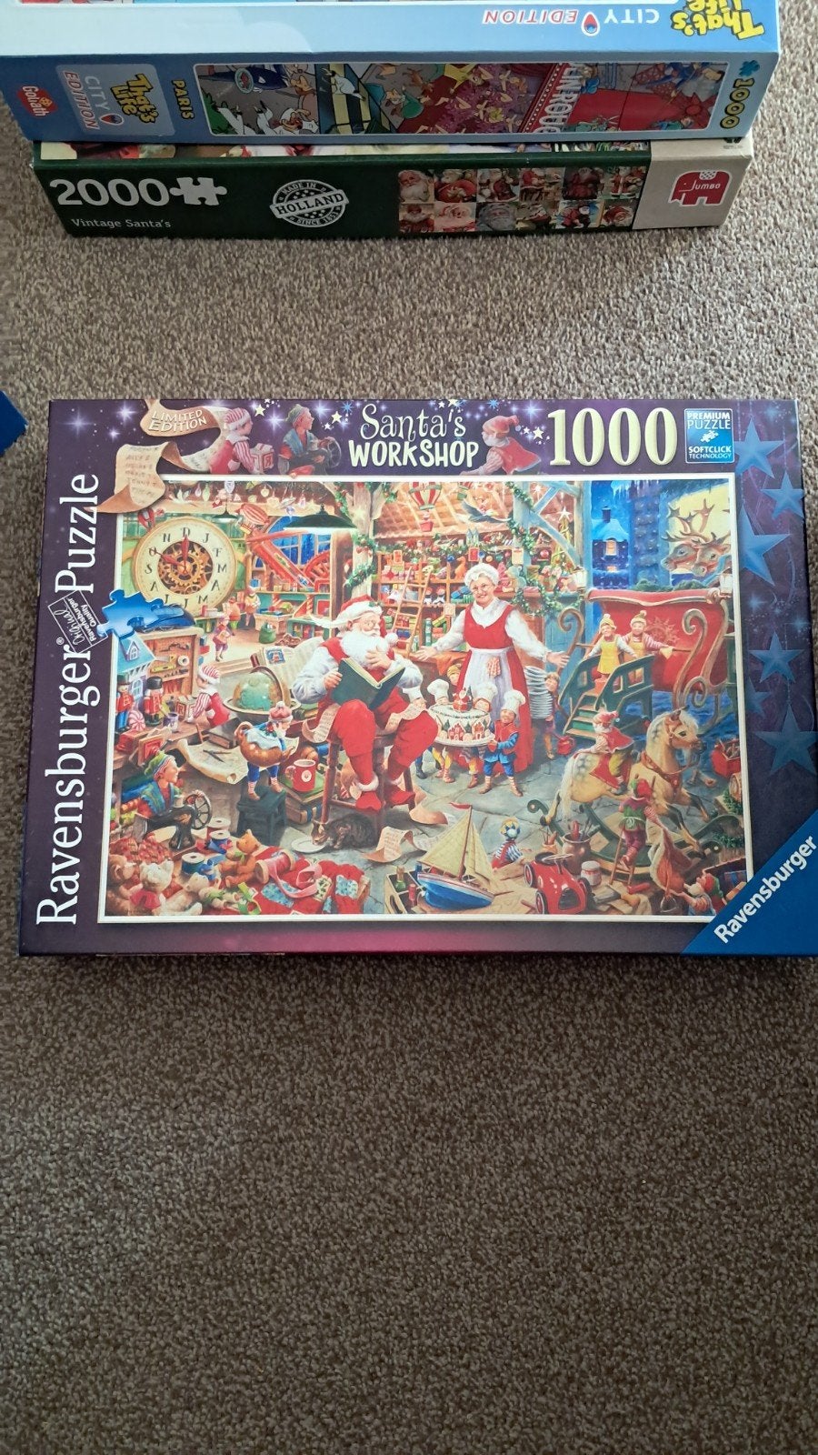 Ravensburger kerst puzzel 1000 stukjes, Ophalen of Verzenden, 500 t/m 1500 stukjes, Zo goed als nieuw, Legpuzzel