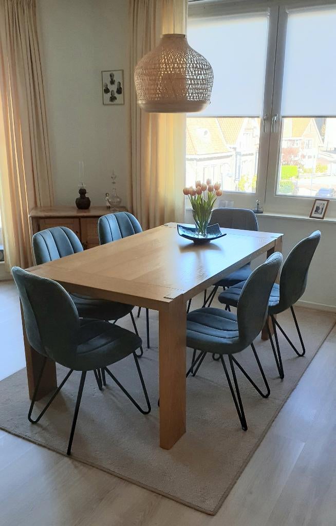 EETTEFEL AFM. BLAD 165 X 94 CM HOUT, Huis en Inrichting, Ophalen, Gebruikt, Blank hout, 50 tot 100 cm