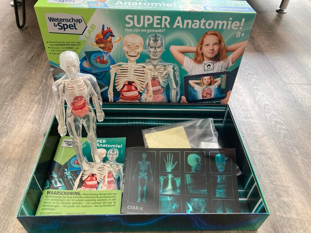 Clementoni Wetenschap & Spel Super Anatomie, Ophalen of Verzenden, Zo goed als nieuw, Bouwen