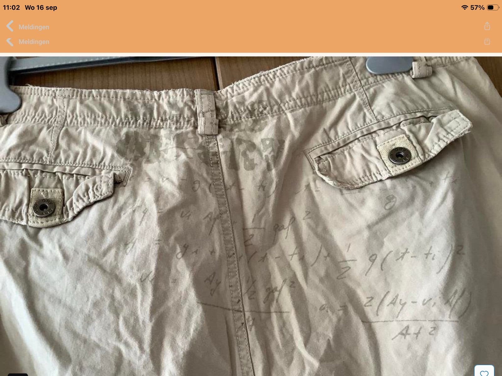 Cargo short mt 48., Verzenden, Zo goed als nieuw, Maat 48/50 (M), Beige