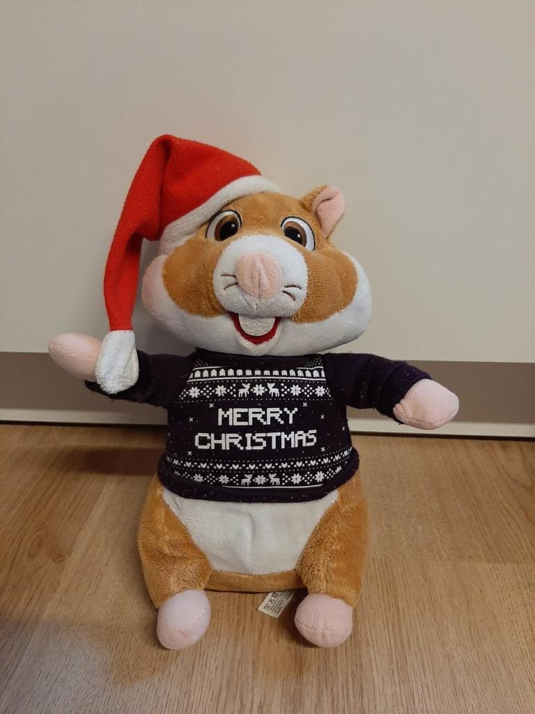 AH hamster knuffel kerst met trui en muts, Ophalen of Verzenden, Overige typen
