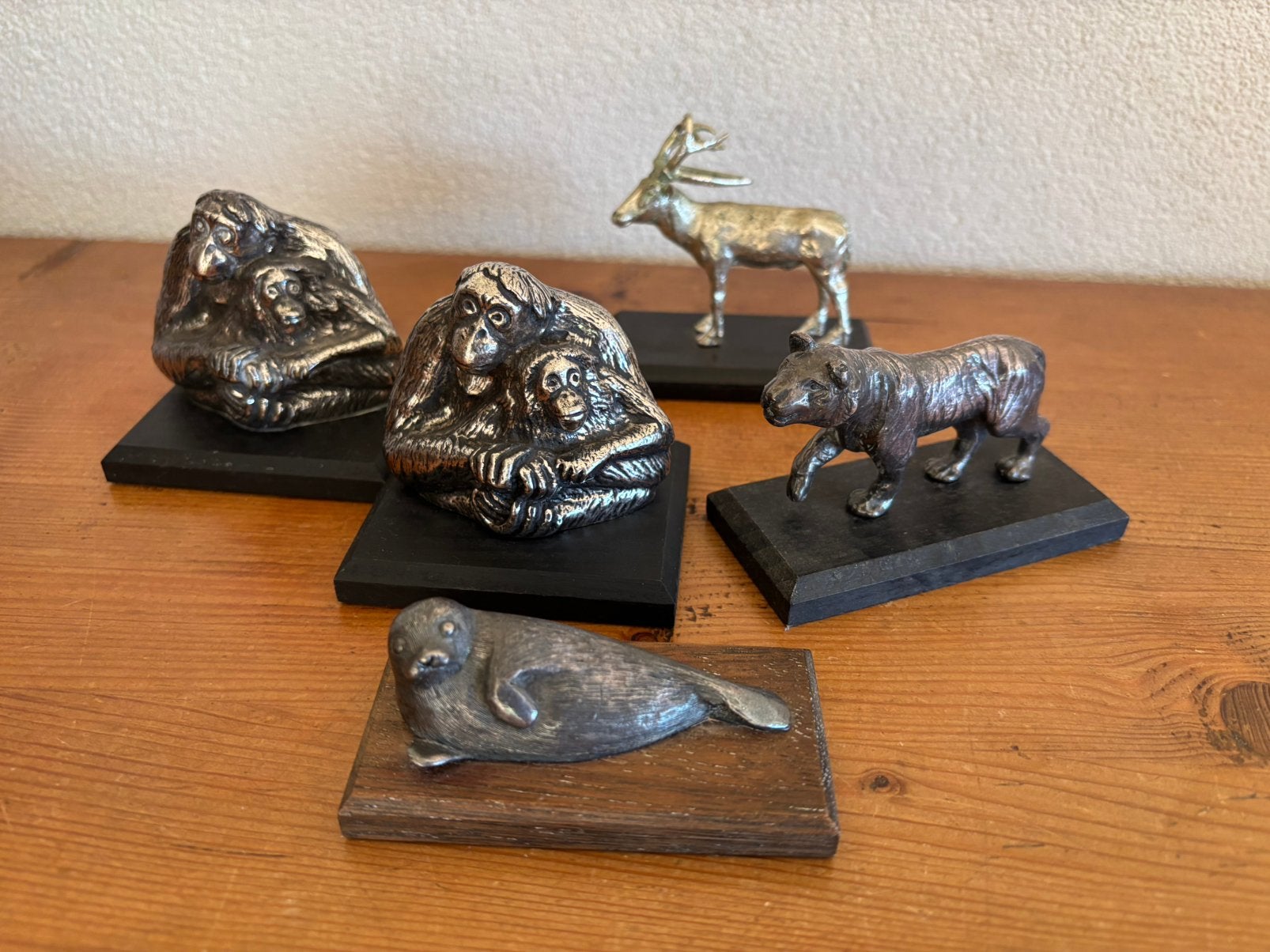 WWF verzilverde dieren, Verzamelen, Beelden en Beeldjes, Ophalen of Verzenden, Gebruikt, Dier