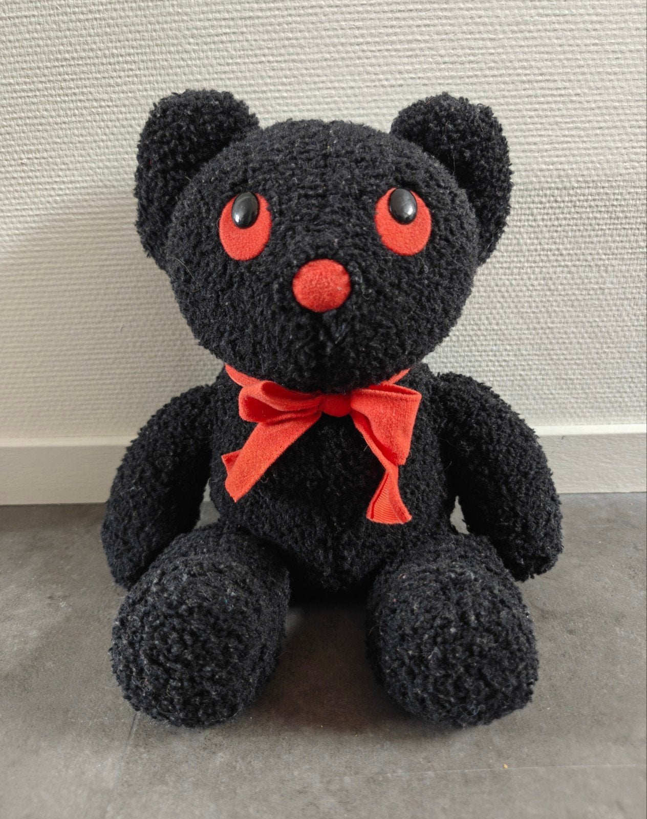 Dick Bruna Black Bear knuffel Sekiguchi vintage (25-28 cm), Gebruikt, Overige merken, Overige karakters, Beer