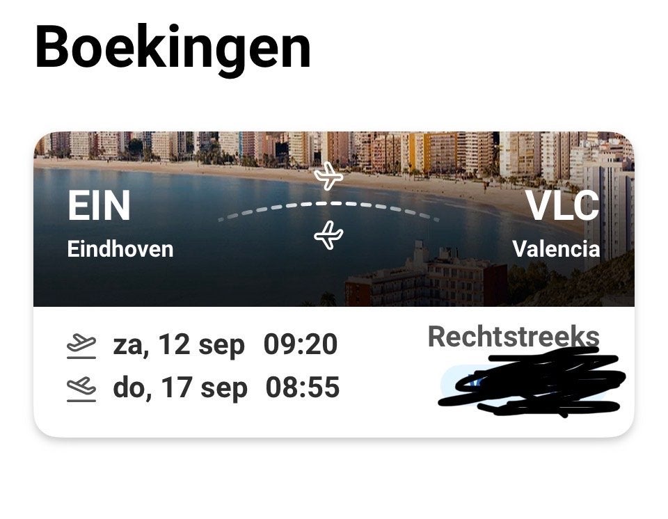 2 retour tickets vliegtuig Valencia, Tickets en Kaartjes