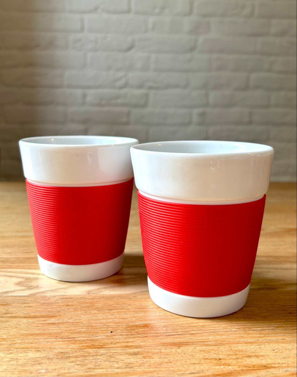 Bodum Canteen Dubbelwandige Mokken - Rood - Set van 2, Overige merken, Nieuw, Overige stijlen, Porselein