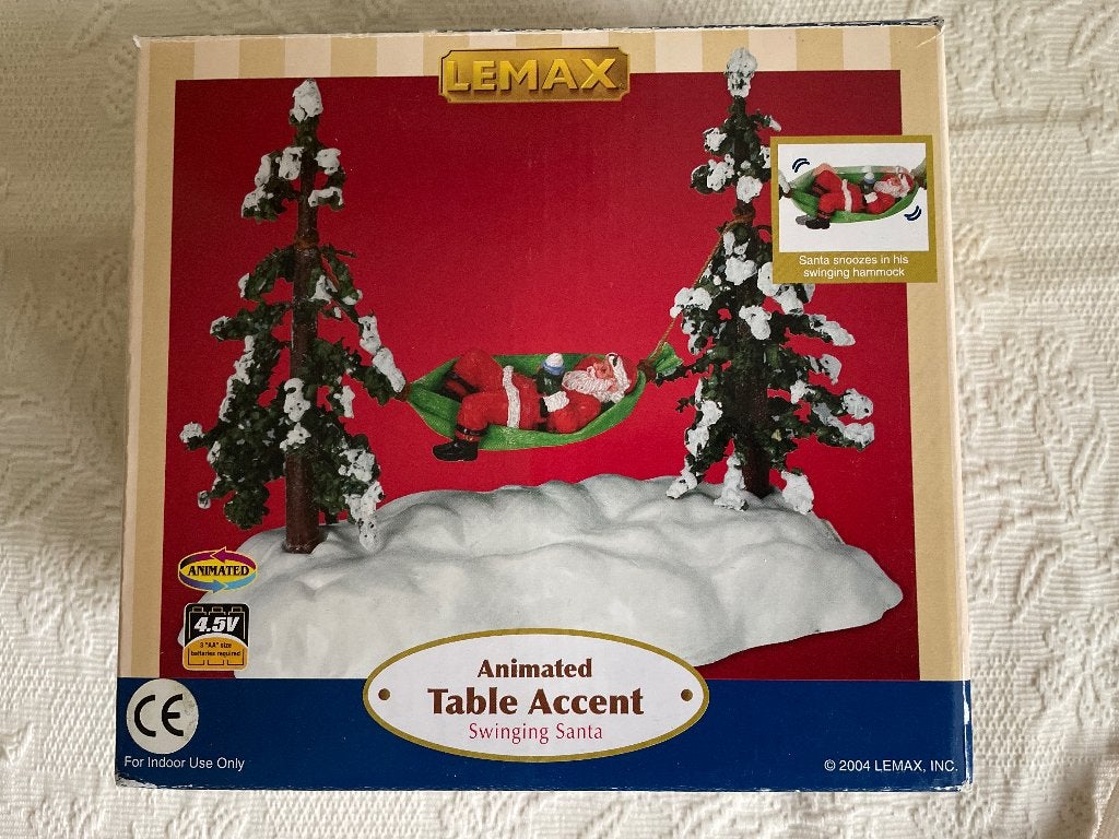 Lemax Swinging Santa (2004) - Kerstdorp Figuur #44191, Ophalen of Verzenden, Zo goed als nieuw
