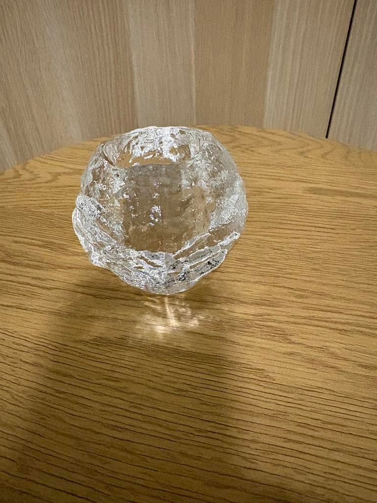 Kosta Boda Sneeuwbal Theelichthouder - Zwaar Kristalglas, Ophalen of Verzenden