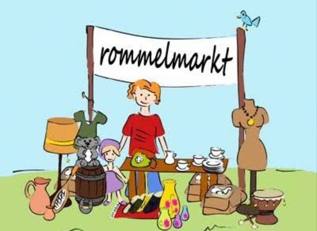 rommelmarkt spullen gezocht, Ophalen