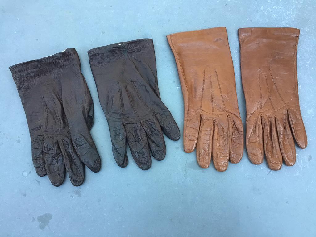 Laimbock leren handschoenen - 2 paar, Kleding | Dames, Mutsen, Sjaals en Handschoenen, Ophalen of Verzenden, Zo goed als nieuw