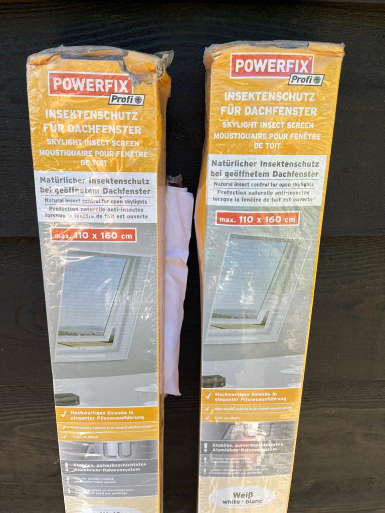 2 x Nieuwe witte dakraamhor 110x260 cm - Powerfix Profi, 100 tot 120 cm, Hordeur, Minder dan 200 cm, Nieuw